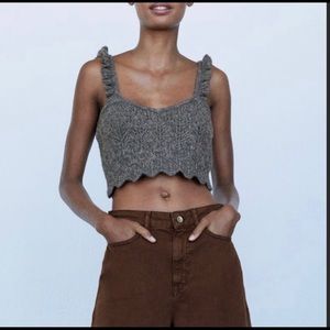 Zara Knit Crop Top S